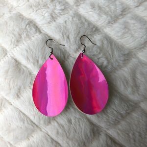 Faux leather earrings